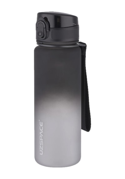 Uzspace 2'li Tritan Matara Seti 500 Ml Çift Renk Softtouch Ff Collection Tritan Su Matarası Mavi Turkuaz - Siyah Beyaz