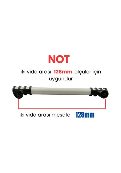 5 Adet Metal Halka Mobilya Çekmece Dolap Kulpu Siyah-beyaz 128mm Siyah - Beyaz