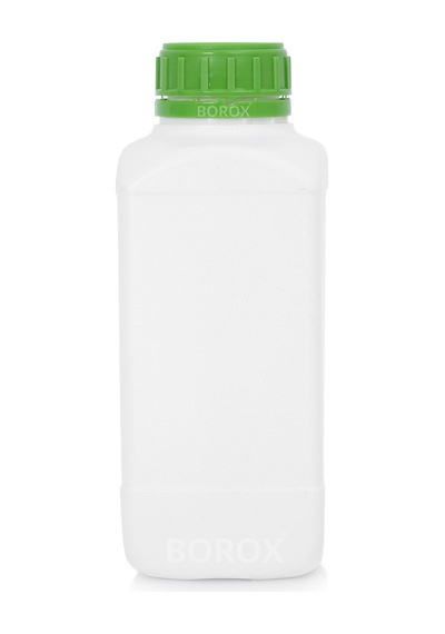 Borox Plastik Kare Şişe Yeşil Kilit Kapaklı Sızdırmaz Numune Şişesi 50 x 1 L