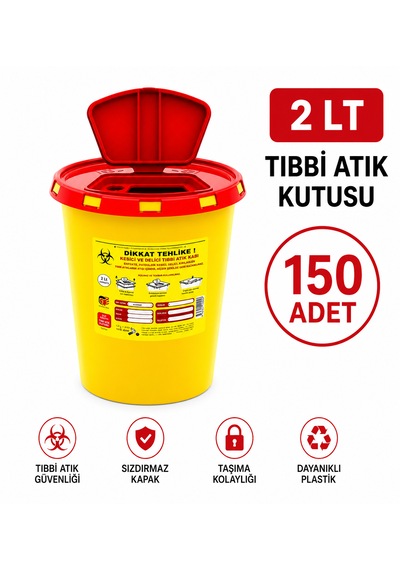 2 Lt Tıbbbi Atık Kutusu 150 Adet