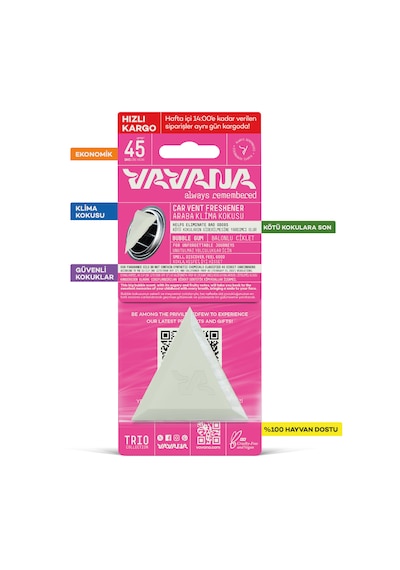 Vavana Araba Klima Kokusu 3'lü Set - Trio Oto Kokusu Bpa & Sıvı İçermez 45 Gün Etkili Set 3
