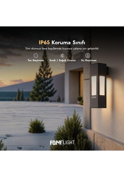 Luxera Modern Dış Mekan Duvar Apliği - Antrasit Gri Ip65 Su Geçirmez Bahçe Aydınlatması - 3000k Gün Işığı Dekoratif Cephe Lambası - Alüminyum Gövde Dikdörtgen Tasarım Diğer