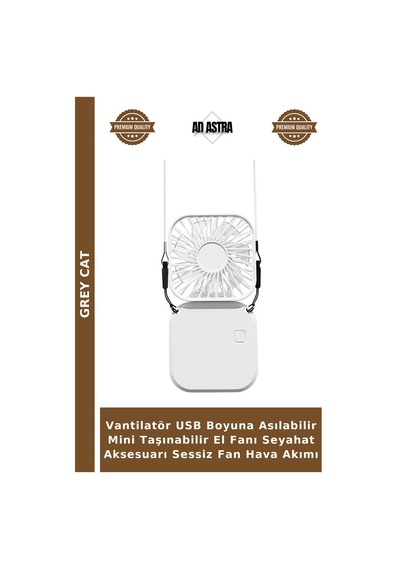 Vantilatör Usb Boyuna Asılabilir Mini Taşınabilir El Fanı Seyahat Aksesuarı Sessiz Fan Hava Akımı
