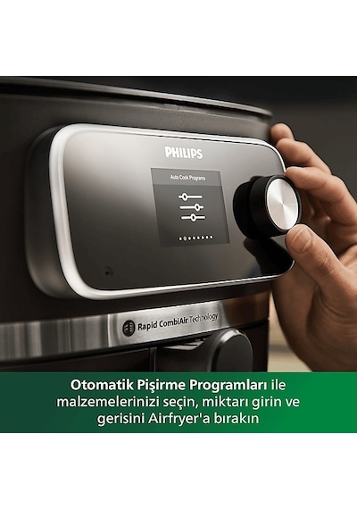 Philips HD9880/90 7000 Serisi Combi XXL Connected 8.3 LT Yağsız Airfryer Fritöz Philips HD9880/90 7000 Serisi Combi XXL Connected 8.3 LT Yağsız Airfryer Fritöz
