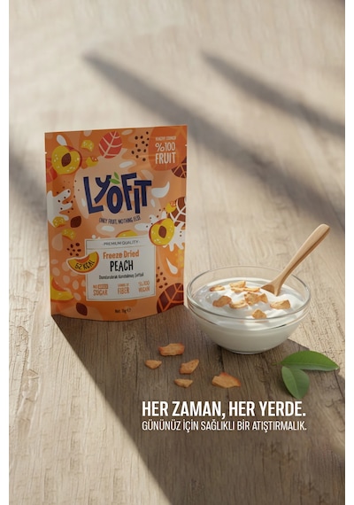Lyofit Food Freeze Dried Şeftali 15 G