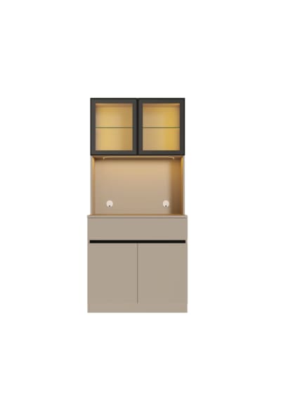 Viona Kum Beji Mini Komple Mdf Led Aydınlatmalı Kahve Köşesi Bej