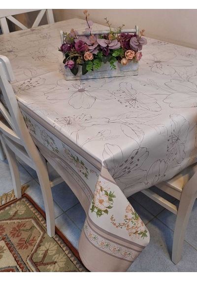 Elyaflı Pvc Masa Örtüsü Modern, Dayanıklı, Silinebilir Ve Şık Görünüm Mrl118a Bej