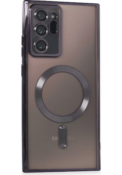 Samsung Galaxy  Uyumlu,  Note 20 Ultra Kılıf Kross Magneticsafe Kapak - Mor