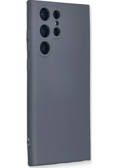Newface Samsung Galaxy S24 Ultra Kılıf Nano İçi Kadife Silikon - Gri