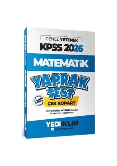 Kpss Genel Yetenek Matematik Çek Kopart Yaprak Test 2026