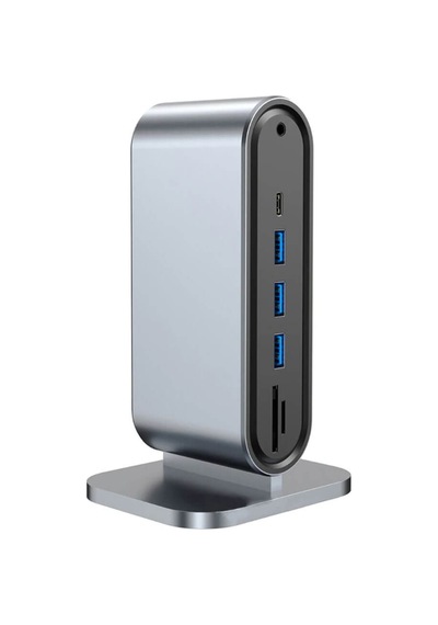 Type-C to Hdmi 4K@30Hz, VGA 4xUSB3.0, RJ45 Ethernet, Kart Okuyucu, PD 100W, 3.5mm Ses Çevirici Kablo