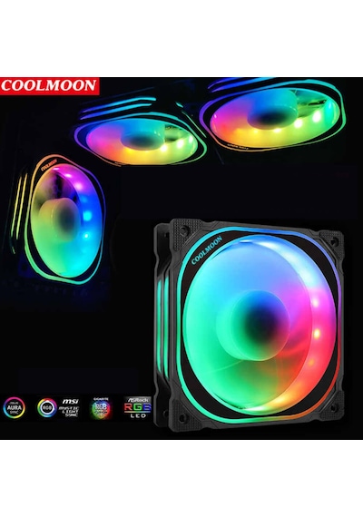 Coolmoon Xuanyue Rgb 12Cm Kasa Fanı 4Pin Pwm Işıklı Kablo50Cm