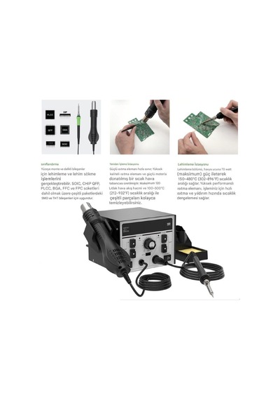 Atetool Am877d+ 820w Sıcak Hava Üflemeli Havya İstasyonu