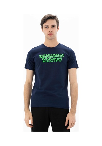 AR-MA Arma Erkek Slim Fit Bisiklet Yaka Tişört Y25344452001 Lacivert