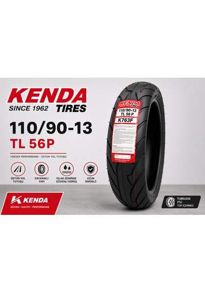 Kenda 110/90-13 Tl-56p Üretim 2007 Motorsiklet Dışlastik
