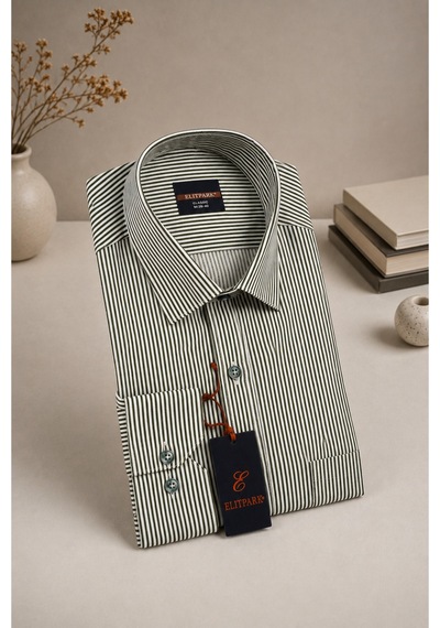 Elitpark Exclusive Line Yeşil Pamuklu Cepli Erkek Gömlek