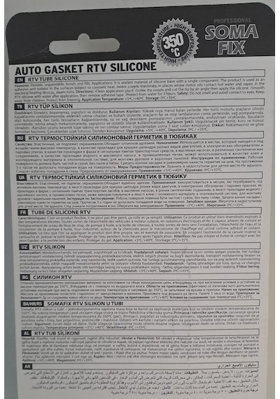 Somafix Rtv Yüksek Isı Silikonu Sıvı Conta 50 Ml Gri S58