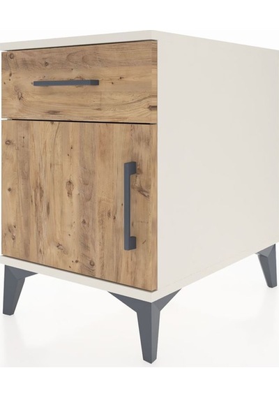 Kronos Komodin Tek Raflı Tek Çekmeceli Tek Kapaklı 44x59x64 Aytaşı-çam Aytası