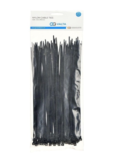 Günsan Siyah 100'lü Kablo Bağı 20cm X 4.8mm Diğer