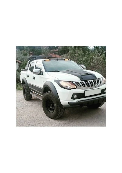Mitsubishi L200 Triton 2015-2018 Çamurluk Dodik Seti Mat Siyah Vida Görünümlü Çamurluk Dodik