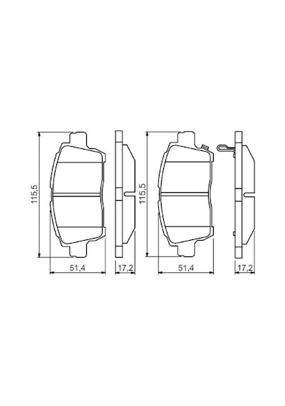 Toyota Yaris P1 99-05 1.3 1999-2005 Bosch Ön Balata 23510