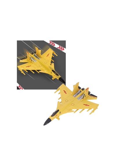 J-15 Savaş Uçağı Oyuncak Işıklı Çek Bırak Maket Jet 23 Cm - Piller Dahil