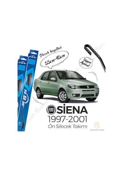 Fiat Siena Muz Silecek Takım (1998-2002) RBW