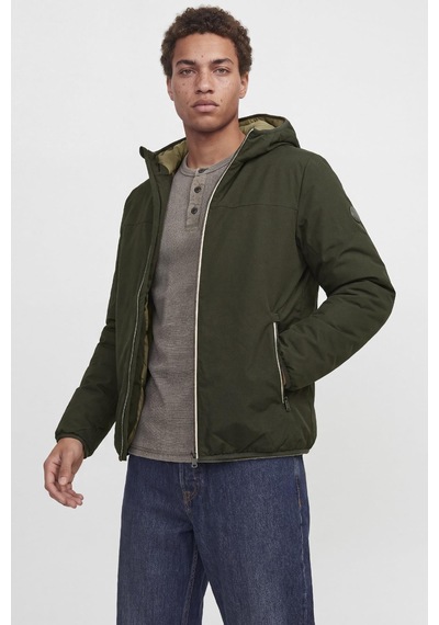 Jack & Jones Jjebrooklyn Erkek Çift Taraflı Ceket Günlük Rahat Haki