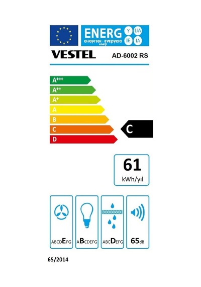 Vestel AD-6002 RS 60 CM Duvar Tipi Davlumbaz