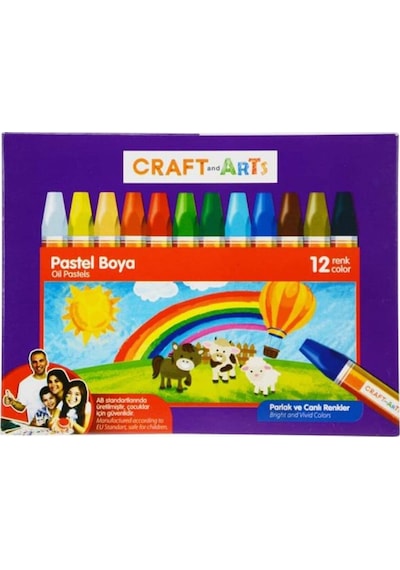 Craft 12'li Pastel Boya Çok Renkli