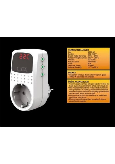 Ct 9187 Akım Korumalı Priz Regülatör