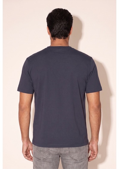Jsco Erkek Lacivert 6226 0 Yaka Fırçalı 2 İplik T-shirt