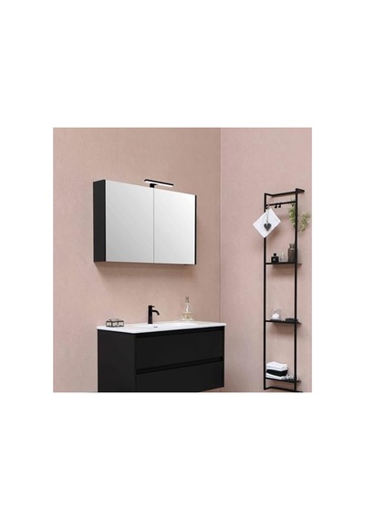 Krom Renkli Led Banyo Apliği, 30 Cm Uzunlukta, 6500k Beyaz Işık 10 Parça Siyah