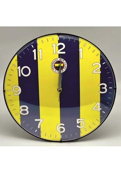 Lisanslı Duvar Saati Çizgili 0240-beyaz-şekilli-48cm