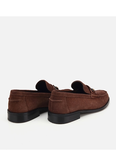 Hotiç Erkek Süet Deri Kahverengi Toka Detaylı Klasik Loafer 02ayh320200a480 02ayh320200a480
