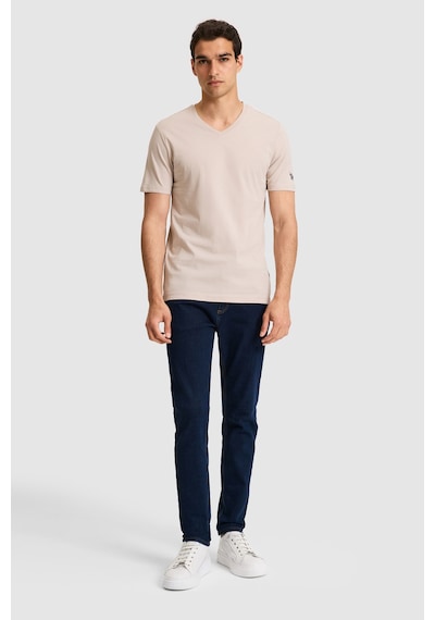 U.S. Polo Assn. U.s. Polo Assn. Erkek Taş Tişört Basic 50326944-vr049 Taş Rengi