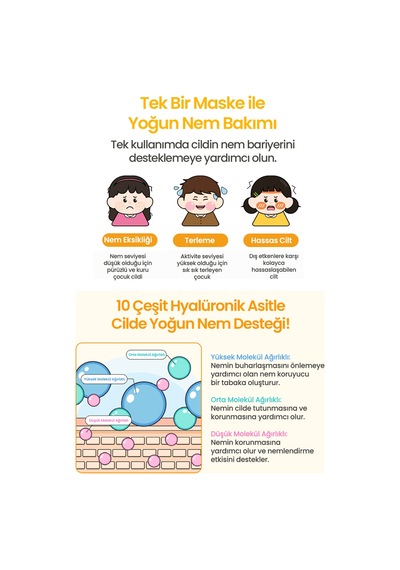 Çocuklara Özel, Nemlendirerek Rahatlatan Yaprak Maske Atopalm Pandaring Mask Pack Kids