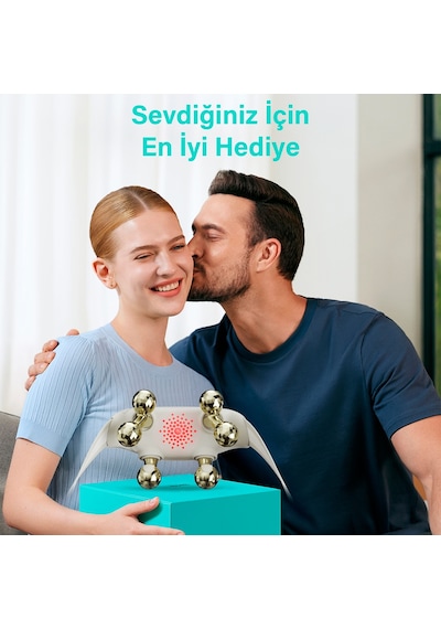 SKG H7 Ultra-e Boyun Ve Omuz Masaj Aleti, Yoğurmalı, Shiatsu Masaj Terapisi, Fototerapi, Termoterapi Beyaz