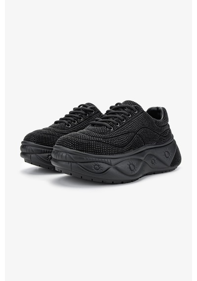 Valmenti Kadın Vegan Siyah Sneakers & Spor Ayakkabı 921 K25-0017 Bn Ayk Y24 Sıyah Siyah