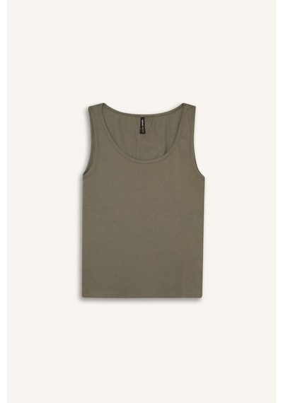 DeFacto 	Slim Fit Dar Kesim U Yaka Basic Düz Atlet I1059AZ25SMKH422