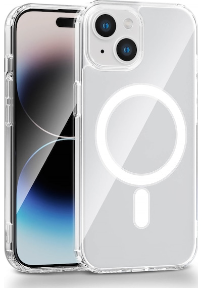Apple Uyumlu iPhone 13 Kamera Korumalı Magsafe Wireless Şarj Özellikli Lüks Şeffaf Silikon Telefon Kılıfı