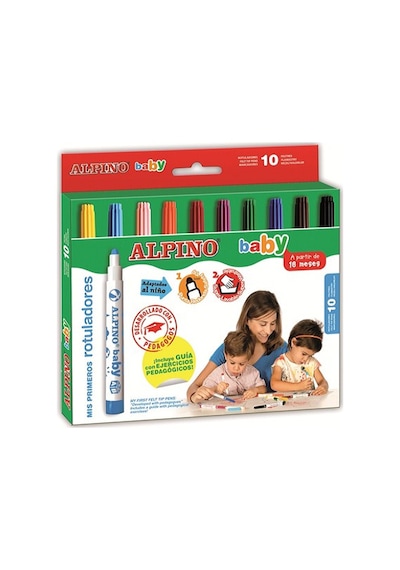 Alpino Keçeli Boya Kalemi Baby 10 Lu Ar000056