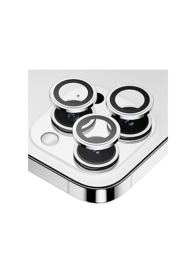 Apple Uyumlu iPhone 14 Pro/14 Pro Max Gümüş Metal Kamera Lens Koruyucu