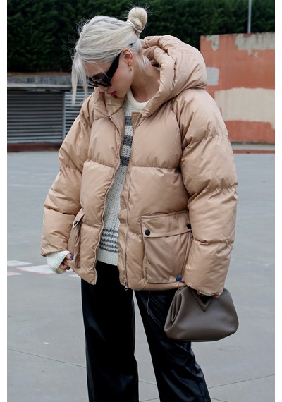 Madmext Bej Oversize Cepli Mont Mg1358-bej Bej