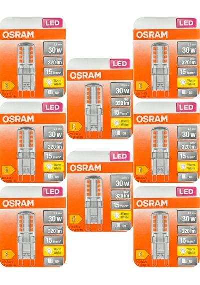 Osram 2,6w 30w 2700k Sarı Işık G9 Duylu Led Kapsül Ampul 8 Adet