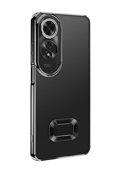 Oppo A60 Kılıf Kamera Lens Korumalı Logo Gösteren İnce Hafif Pazarplus Gümüş