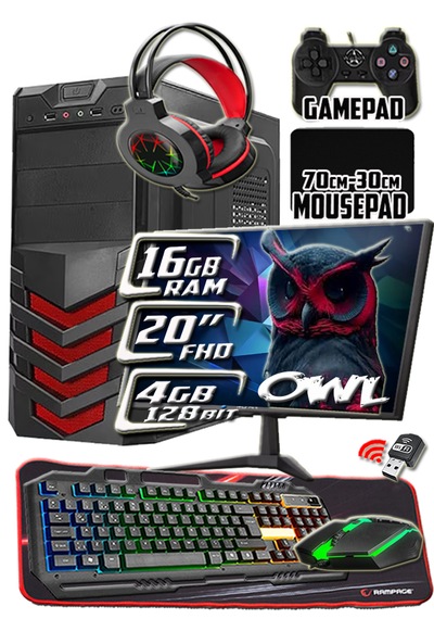Warbox Owl X5650 16 GB 256 GB SSD + 250 GB HDD R7240 4 GB 20" W10P Masaüstü Bilgisayar