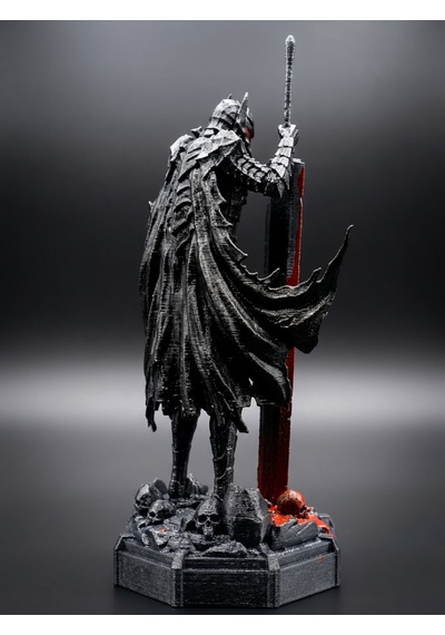Berserk Guts Berserker Zırhlı Kan Detaylı 3d Tasarım Mini Heykel 15 Cm