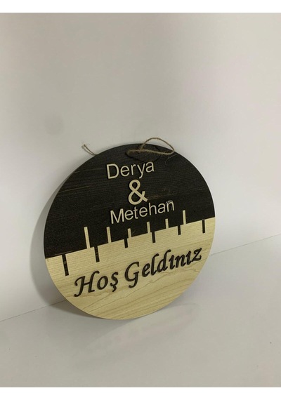 Kişiye Özel Isim Yazılabilir Hoş Geldiniz Kapı Süsü