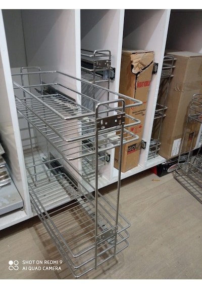 Yandan Raylı Mutfak Dolap Altı Şişelik Yağdanlık 20 Lik Frensiz